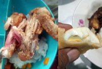 Menu MBG yang dikeluhkan wali murid penerima manfaat di Desa Morosunggingan, Kecamatan Peterongan, Kabupaten Jombang.