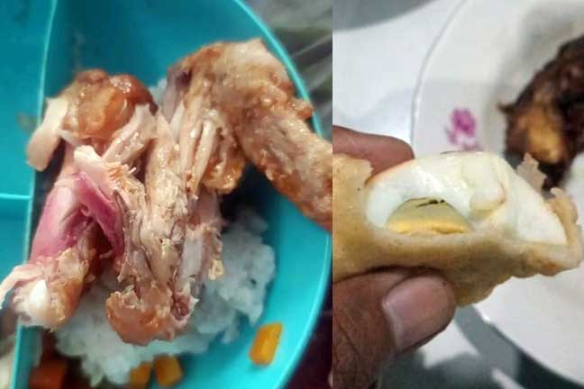 Menu MBG yang dikeluhkan wali murid penerima manfaat di Desa Morosunggingan, Kecamatan Peterongan, Kabupaten Jombang.
