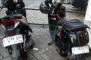 Dua sepeda motor yang terlibat kecelakaan di jalan raya Brantas, Desa Rejoagung, Kecamatan Ploso, Kabupaten Jombang, diamankan petugas kepolisian.